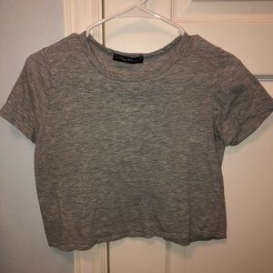 gray cropped tee (free w/purchase)